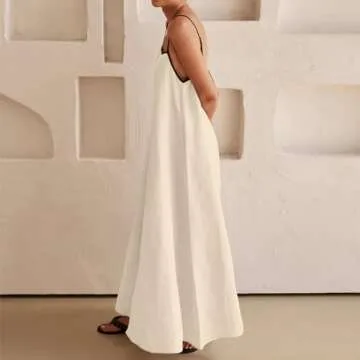 Stylish Women's Maxi Dress with Adjustable Straps for Summer