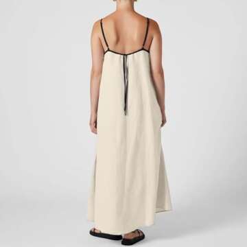 Stylish Women's Maxi Dress with Adjustable Straps for Summer