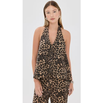 Lioness Women's Hills Halter Vest - Chic Leopard Print Design