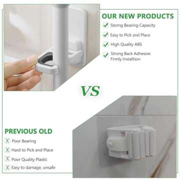 Tinkeep Broom Holder - No Drill Organizer for Mops