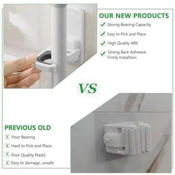 Tinkeep Broom Holder - No Drill Organizer for Mops