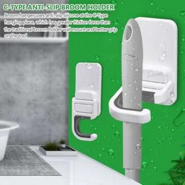 Tinkeep Broom Holder - No Drill Organizer for Mops