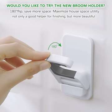 Tinkeep Broom Holder - No Drill Organizer for Mops