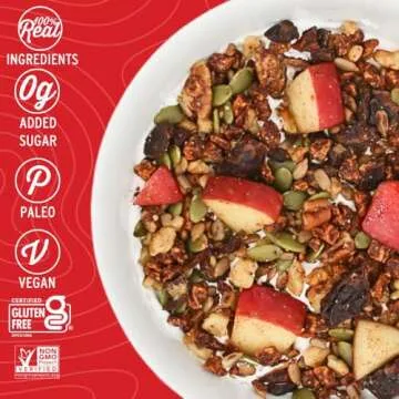 Wildway Keto Granola with Organic Ingredients | Apple Cinnamon | Grain-Free, Gluten-Free Cereal | Vegan, Low Carb & No Sugar Added | Paleo-Friendly, Non-GMO | Nutrient-Rich Fruit & Nut Snack | 8oz