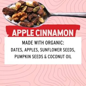 Wildway Keto Granola with Organic Ingredients | Apple Cinnamon | Grain-Free, Gluten-Free Cereal | Vegan, Low Carb & No Sugar Added | Paleo-Friendly, Non-GMO | Nutrient-Rich Fruit & Nut Snack | 8oz