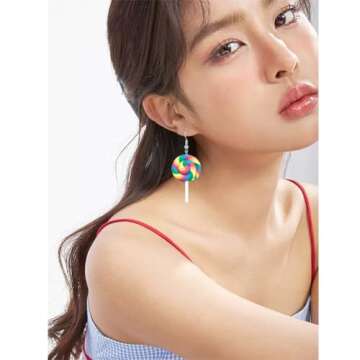 Buy Unique DIYANMMY Lollipop Drop Earrings for Women