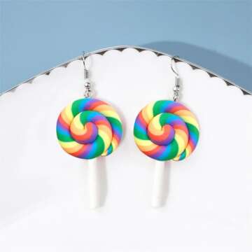 Buy Unique DIYANMMY Lollipop Drop Earrings for Women