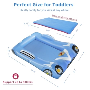 Cupluw Inflatable Toddler Travel Bed with Pump