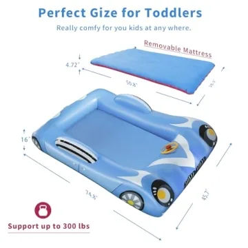 Cupluw Inflatable Toddler Travel Bed with Pump