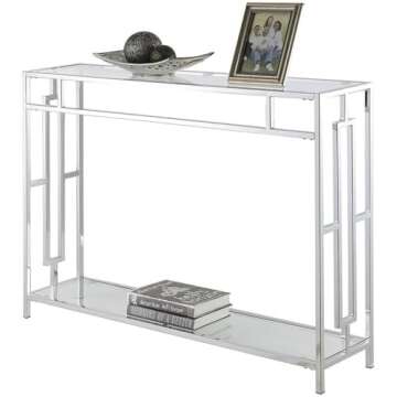 Elegant Town Square Chrome Console Table for Modern Homes