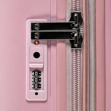 Traveler's Choice Pagosa Indestructible Hardshell Expandable Spinner Luggage, Pink, 2 Piece Set