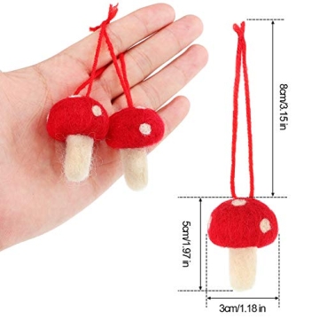 Adorable Mushroom Felt Decorations for Christmas Trees