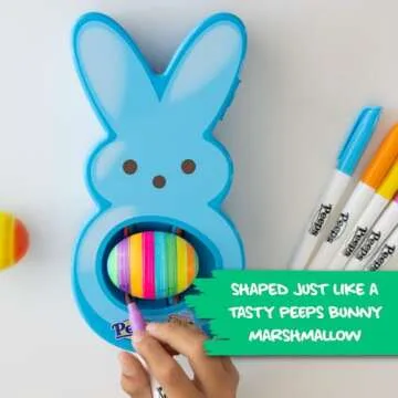 The Eggmazing Egg Decorator - Peeps Bunny - Creative Arts & Crafts Kit Includes 6 Colorful Markers