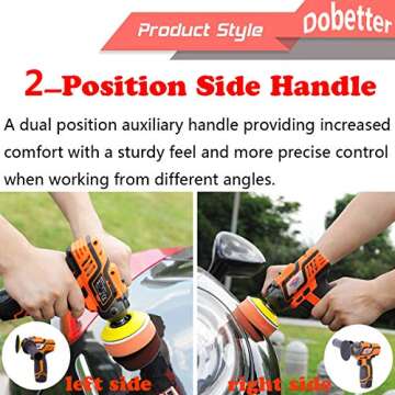 12V Cordless Car Buffer Polisher, 3" Mini Polisher Tool Set with 2 Li-ion Batteries, Charger, and Accessory Kit, Dobetter-DBCAP12