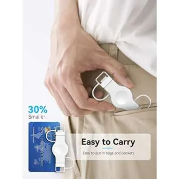 NEWDERY Portable Charger for Apple Watch Wireless Charger for iWatch with USB-A & USB-C Fast Charging Magnetic Cordless Travel Charger for Apple Watch Ultra2/1 Series 9, 8, 7, SE, 6, 5, 4, 3, 2, White