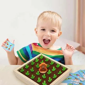 Interactive CAPT.GOOSE Wooden Carrot Memory Game for Kids