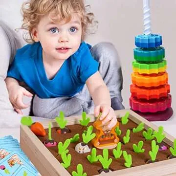 Interactive CAPT.GOOSE Wooden Carrot Memory Game for Kids