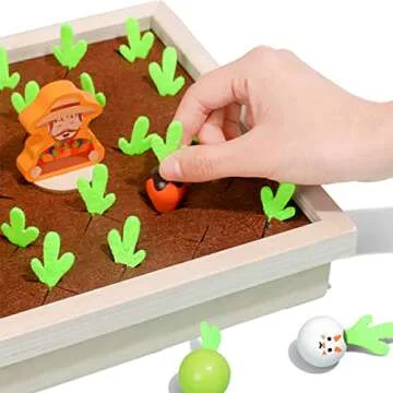 Interactive CAPT.GOOSE Wooden Carrot Memory Game for Kids