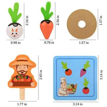 Interactive CAPT.GOOSE Wooden Carrot Memory Game for Kids