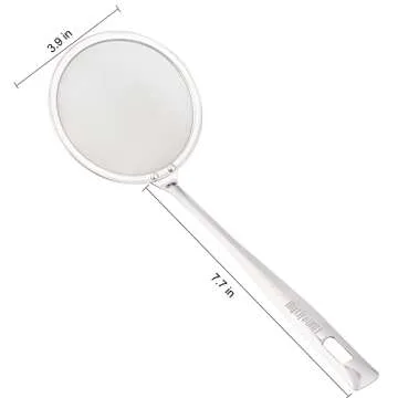 MyLifeUNIT Japanese Hot Pot Skimmer, Stainless Steel Mesh Food Strainer Foam and Grease Fishing Spoon 2.16 X 3.93 X 10.86 inches