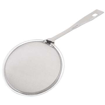 MyLifeUNIT Japanese Hot Pot Skimmer, Stainless Steel Mesh Food Strainer Foam and Grease Fishing Spoon 2.16 X 3.93 X 10.86 inches