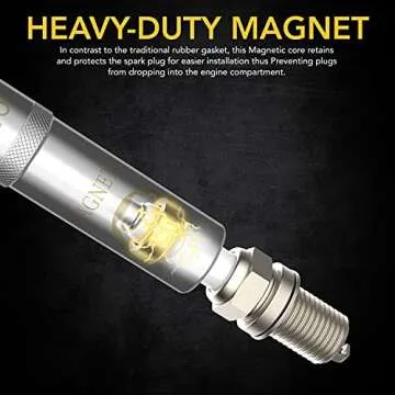 LEXIVON 9/16-Inch Spark Plug Swivel Socket - Magnetic Design