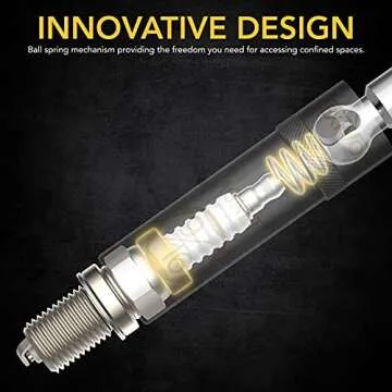 LEXIVON 9/16-Inch Spark Plug Swivel Socket - Magnetic Design