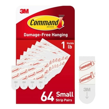 Command Small Refill Adhesive Strips for Damage-Free Hanging