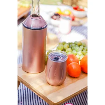 Vinglacé Wine Glass with Glass Insert and Sip Lid