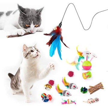 MIBOTE 28Pcs Cat Toys for Kittens and Cats | Interactive Play Set