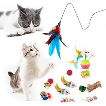 MIBOTE 28Pcs Cat Toys for Kittens and Cats | Interactive Play Set