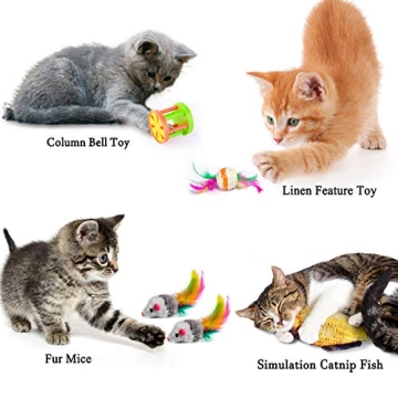 MIBOTE 28Pcs Cat Toys for Kittens and Cats | Interactive Play Set