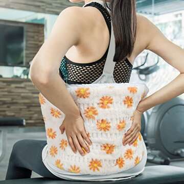 HELLOMOTO Heating Pad for Pain Relief, Electric Heating Pad for Back Pain and Cramps Relief -12 Heat Settings with Auto Off, Support Dry & Moist Heat, Machine Washable, Size 12 Inch x 24 Inch,-OW01