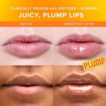 Farmacy Peptide Lip Balm - Lip Smoothie Hydrating Lip Balm with Vitamin C to Visibly Plump + Smooth Lip Lines - Nourishing Lip Treatment with a High-Gloss Finish - Mango (10g)