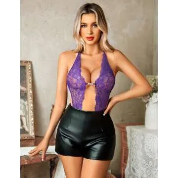 Avidlove Womens Lace Teddy Bodysuit - Sexy Sleepwear