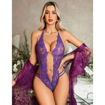 Avidlove Womens Lace Teddy Bodysuit - Sexy Sleepwear