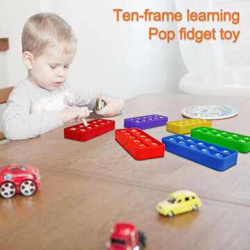 Proweber Ten Frame Pop Math Manipulatives for Kids 3-5