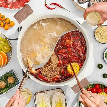 Dezin 5-QT Double-flavor Hot Pot for Family Meals