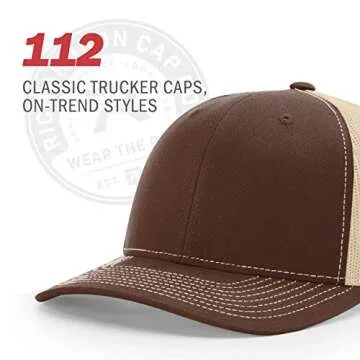 Richardson 112 Trucker Cap - Adjustable Snapback Baseball Hat