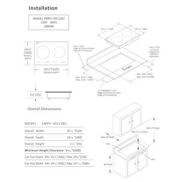 Empava 12 Inch Induction Cooktop with 2 Burners