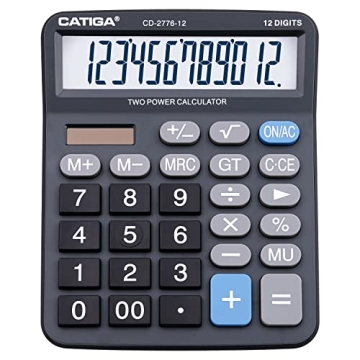Premium Commercial 12-Digit Large Desktop Calculator with Huge 5-Inch LCD Display, Giant Responsive ...
