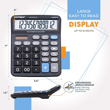 Premium Commercial Large 12-Digit Calculator for Easy Use