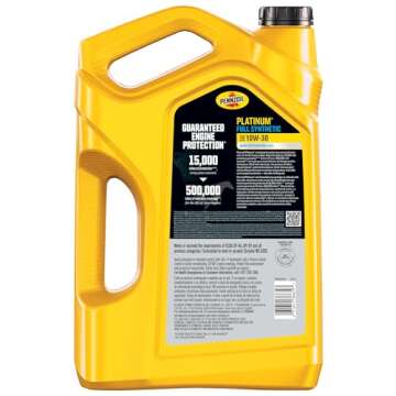 Pennzoil Platinum Full Synthetic 10W-30 Motor Oil, 5 Quart