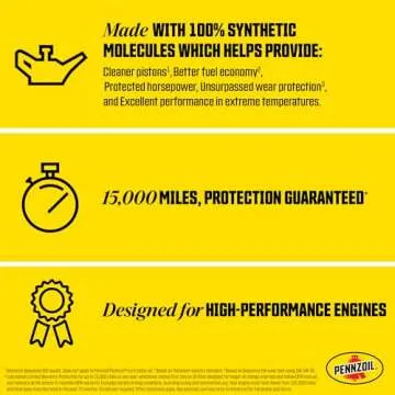 Pennzoil Platinum Full Synthetic 10W-30 Motor Oil, 5 Quart