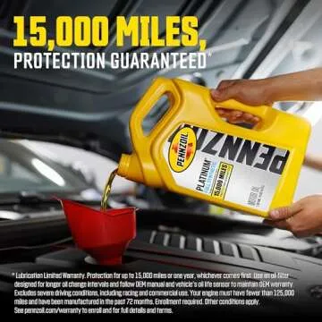 Pennzoil Platinum Full Synthetic 10W-30 Motor Oil, 5 Quart