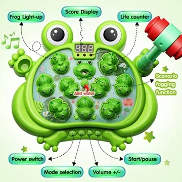 Whack A Frog Game Toy for Toddlers Interactive Learning Fun