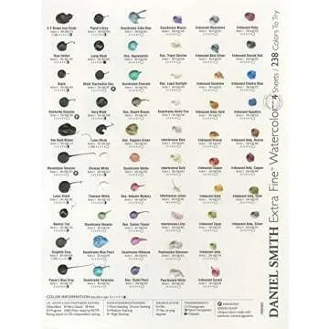 Daniel Smith 238 Watercolor Dot Color Chart, 4 Sheets, 1900482, 4 Count (Pack of 1)