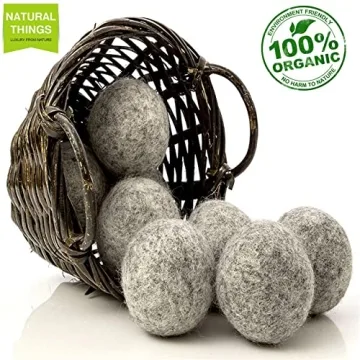 NATURAL THINGS Alpaca Wool Dryer Balls - Eco-Friendly Fabric Care