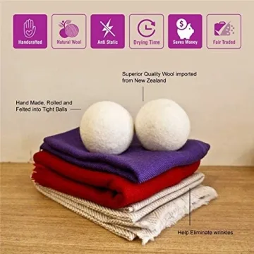 NATURAL THINGS Alpaca Wool Dryer Balls - Eco-Friendly Fabric Care
