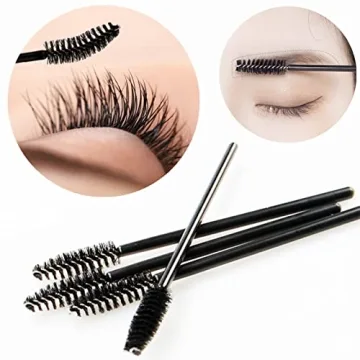 BTYMS 100 Pcs Disposable Spoolies Brush for Eyelash and Brow